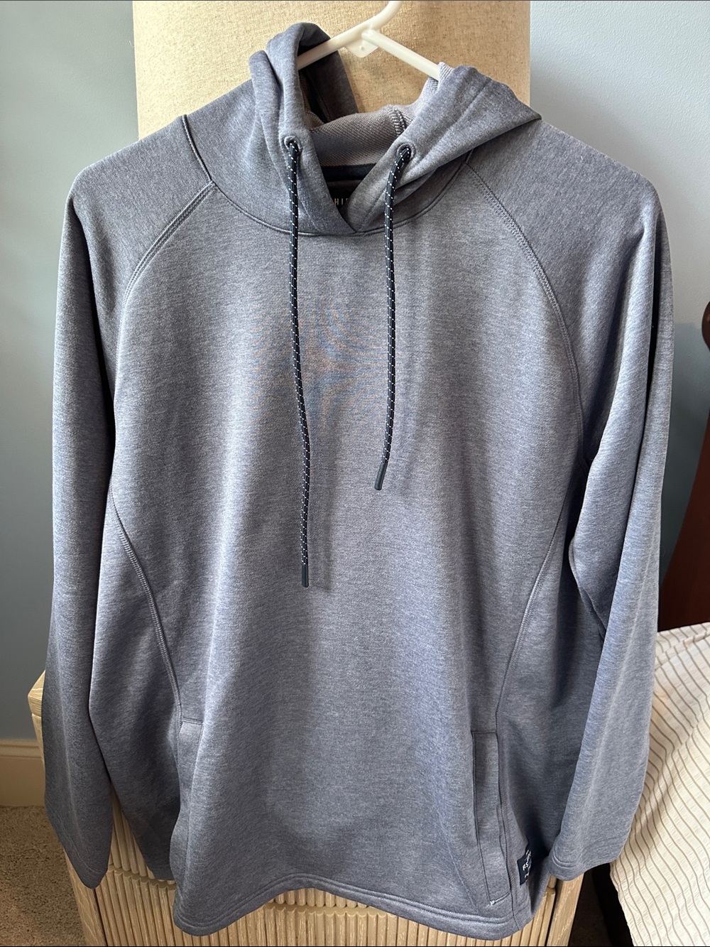 Men's Blue Hooded Pullover Sweatshirt - Classic Casual Hoodie